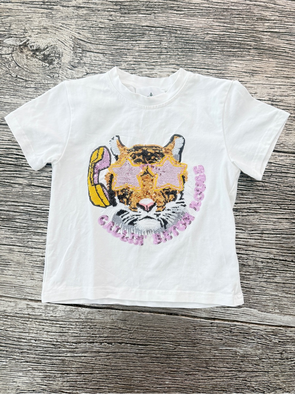 Sequin Tiger Graphic Tee